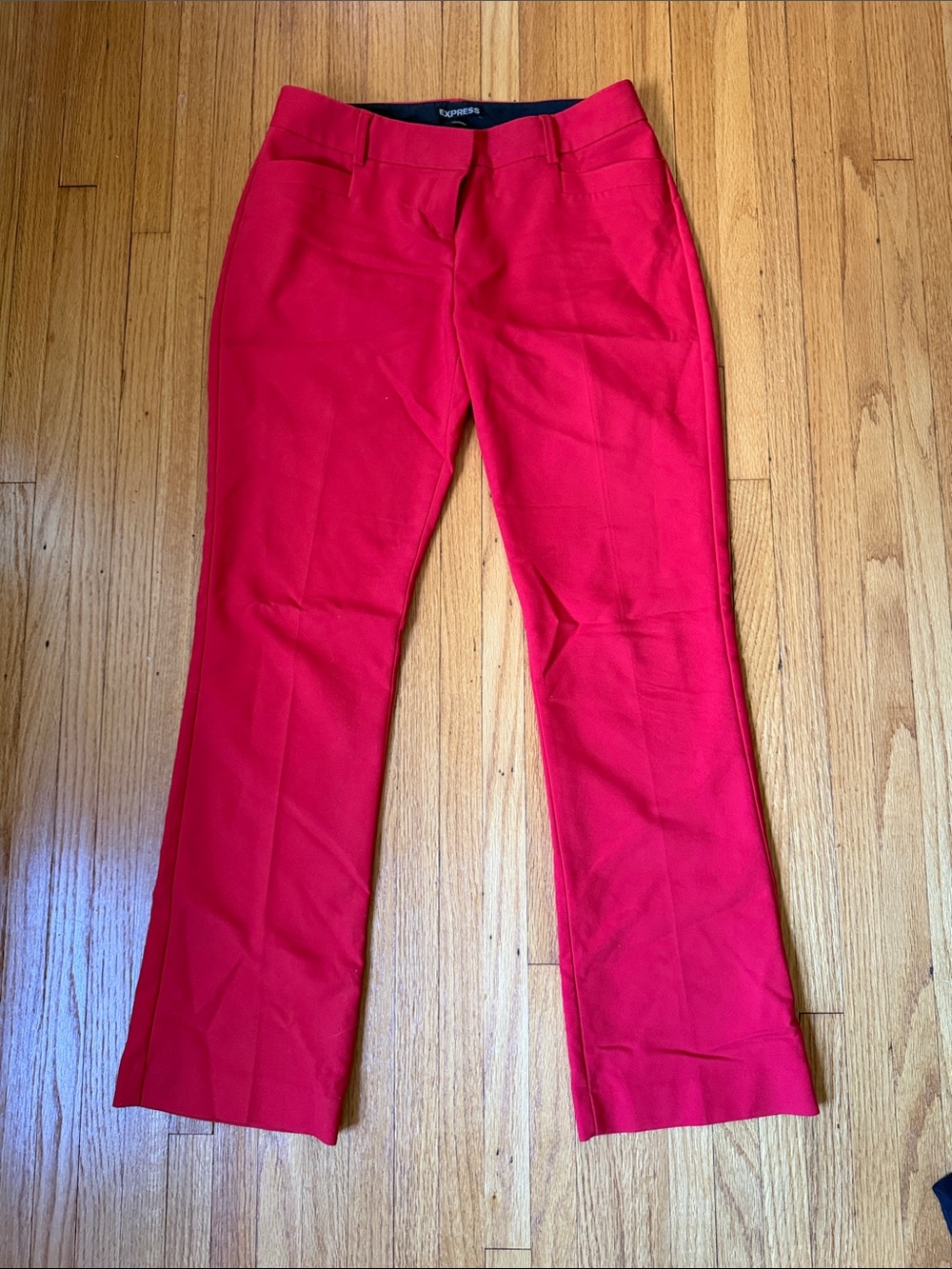 Express Red Boot-Cut Dress Pants